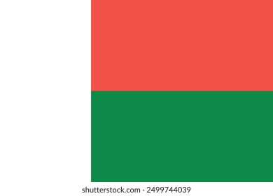 The flag of Madagascar, vector design