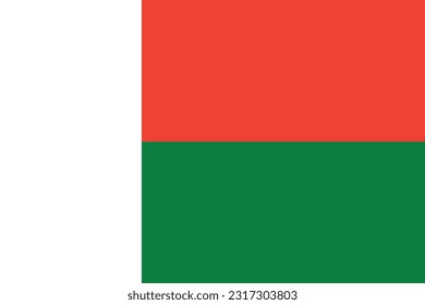 Flag of Madagascar - Vector illustration.