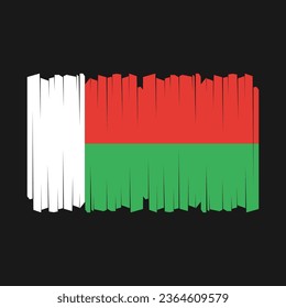 Flag of Madagascar Vector Illustration