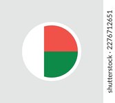 Flag of Madagascar. The Madagascar flag is white-green-red. State symbol of the Republic of Madagascar.