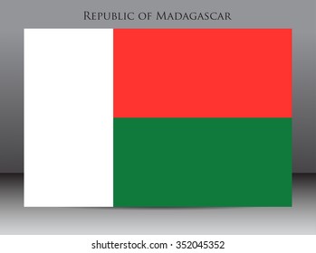 Flag of Madagascar.Madagascar flag vector illustration.