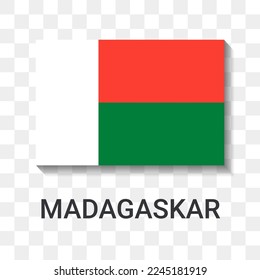 Flag of Madagaskar Icon Vector Illustration.