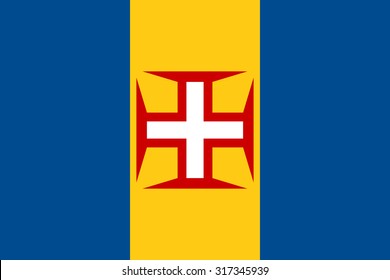 Flag Of Madeira. 