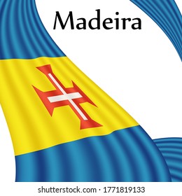 Flag of Madeira country on white background. Eps.file.