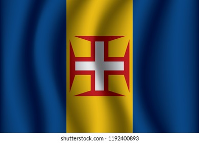 Flag of Madeira. Madeira Icon vector illustration eps10.