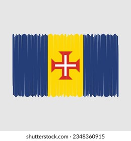 Flag of Madeira national country symbol vector illustration