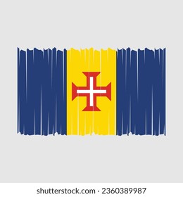 Flag of Madeira national country symbol Vector illustration