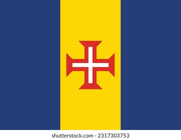 Flag of Madeira - Vector illustration.