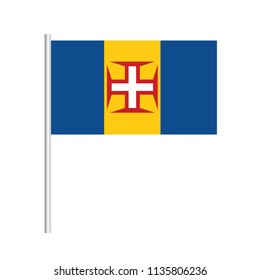 Flag of Madeira.Madeira Icon vector illustration,National flag for country of Madeira isolated, banner vector illustration. Vector illustration eps10.