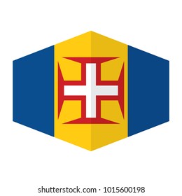 flag of Madeira,vector illustration of Madeira flag.