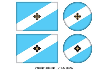 Flag Of Madison, Wisconsin, Estados Unidos Ilustración vectorial

