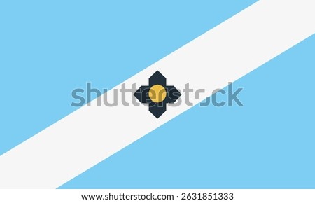 Flag of Madison Wisconsin. Vector illustration