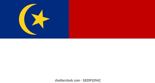 flag of malacca. proportion 1:2