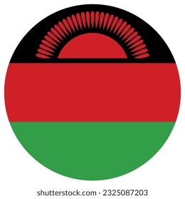 Flag of Malawi design shape. Malawi flag shape. 