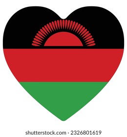 Flag of Malawi design shape. Malawi flag shape. 