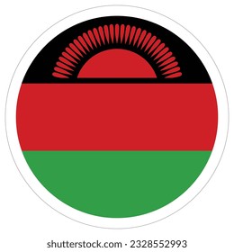 Flag of Malawi design shape. Malawi flag shape. 