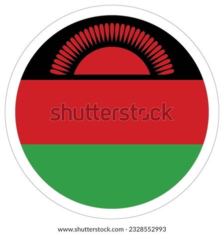 Flag of Malawi design shape. Malawi flag shape. 