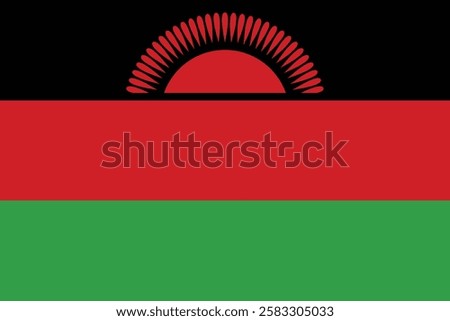 Flag of Malawi logo vector