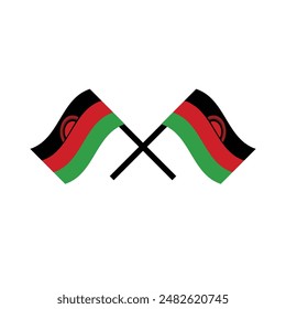  flag of Malawi. National Malawi flag. Africa. illustration.