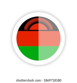 Bandera de Malawi. Icono de redondeo.