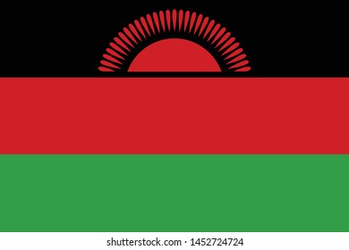Flag of Malawi vector illustration