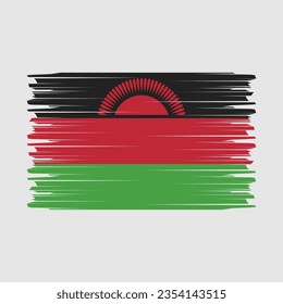 Bandera de la ilustración vectorial de Malawi