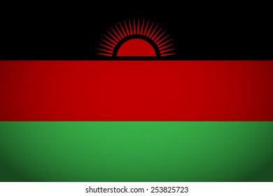 Flag of Malawi. Vector illustration.