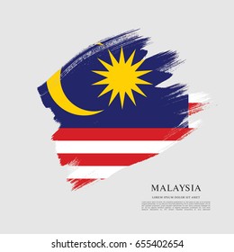Flag of Malaysia, brush stroke background