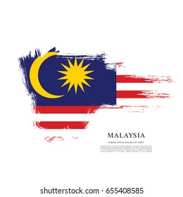 Flag of Malaysia, brush stroke background