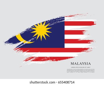 Flag of Malaysia, brush stroke background