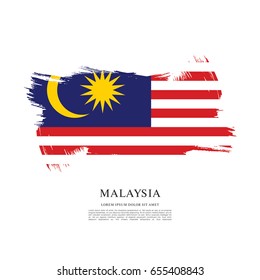 Flag of Malaysia, brush stroke background