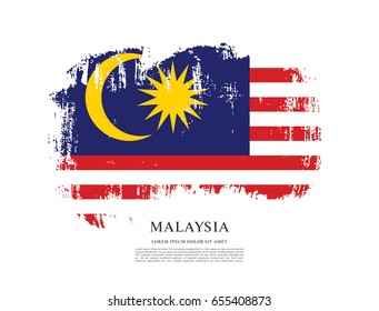 Flag of Malaysia, brush stroke background
