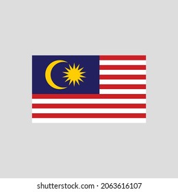 Marca del elemento de línea de color de Malasia. Elemento vector para página web, aplicación móvil, promoción.  elemento de diseño de interfaz gráfica de usuario (GUI) de UI UX. 