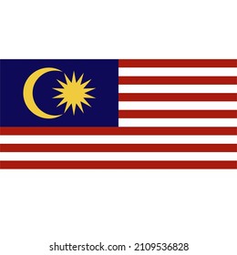 Bandera de Malasia, Malasia es un estado federal formado por trece estados (estados) y tres territorios federales en el sudeste asiático con una área de・330,803 km2. La ciudad capital es Kuala Lumpur, 