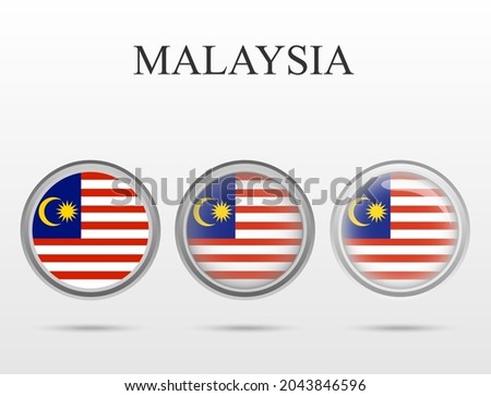 Flag of Malaysia in the form of a circle