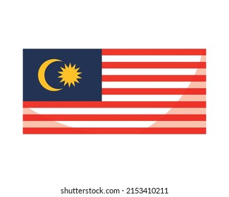 bandera de malasia icono aislado