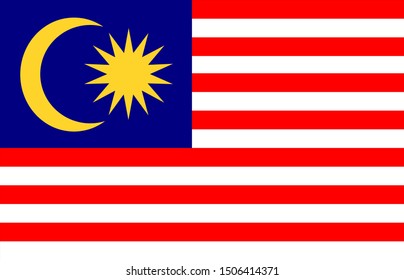 flag of malaysia. vector background