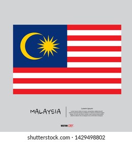 Flag of Malaysia vector illustration.