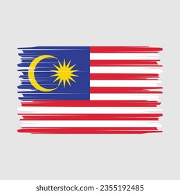 Flag of Malaysia vector illustration