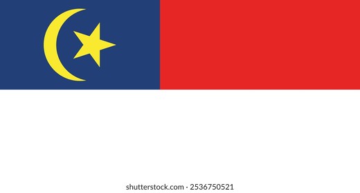 Bandera del estado malasio de Malaca.