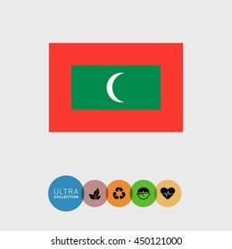 Flag of the Maldives