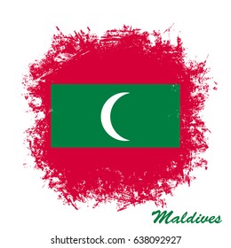 Flag of the Maldives.