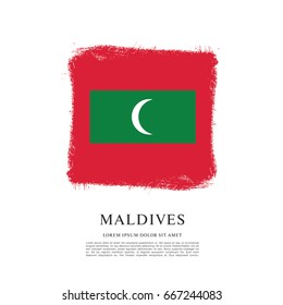 Flag of Maldives, brush stroke background