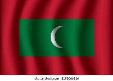 Flag of Maldives. Maldives Icon vector illustration eps10.