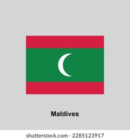 flag of Maldives isolated vector illustration