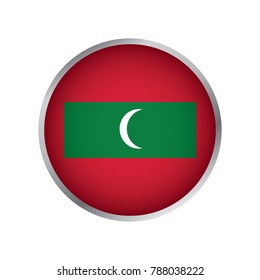 Flag of Maldives (Round icon)