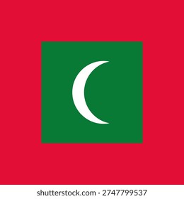 Flag of Maldives - square variant