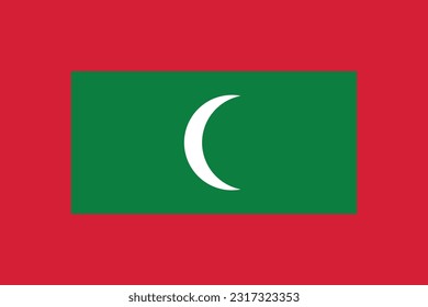 Bandera de Maldivas - Ilustración vectorial.