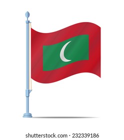 Flag of Maldives vector illustration