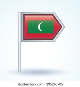 Flag of Maldives, vector illustration